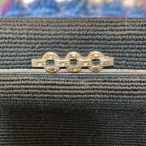 1940s Genuine Korday black cord handbag/clutch. Vintage - Picture 5 of 8